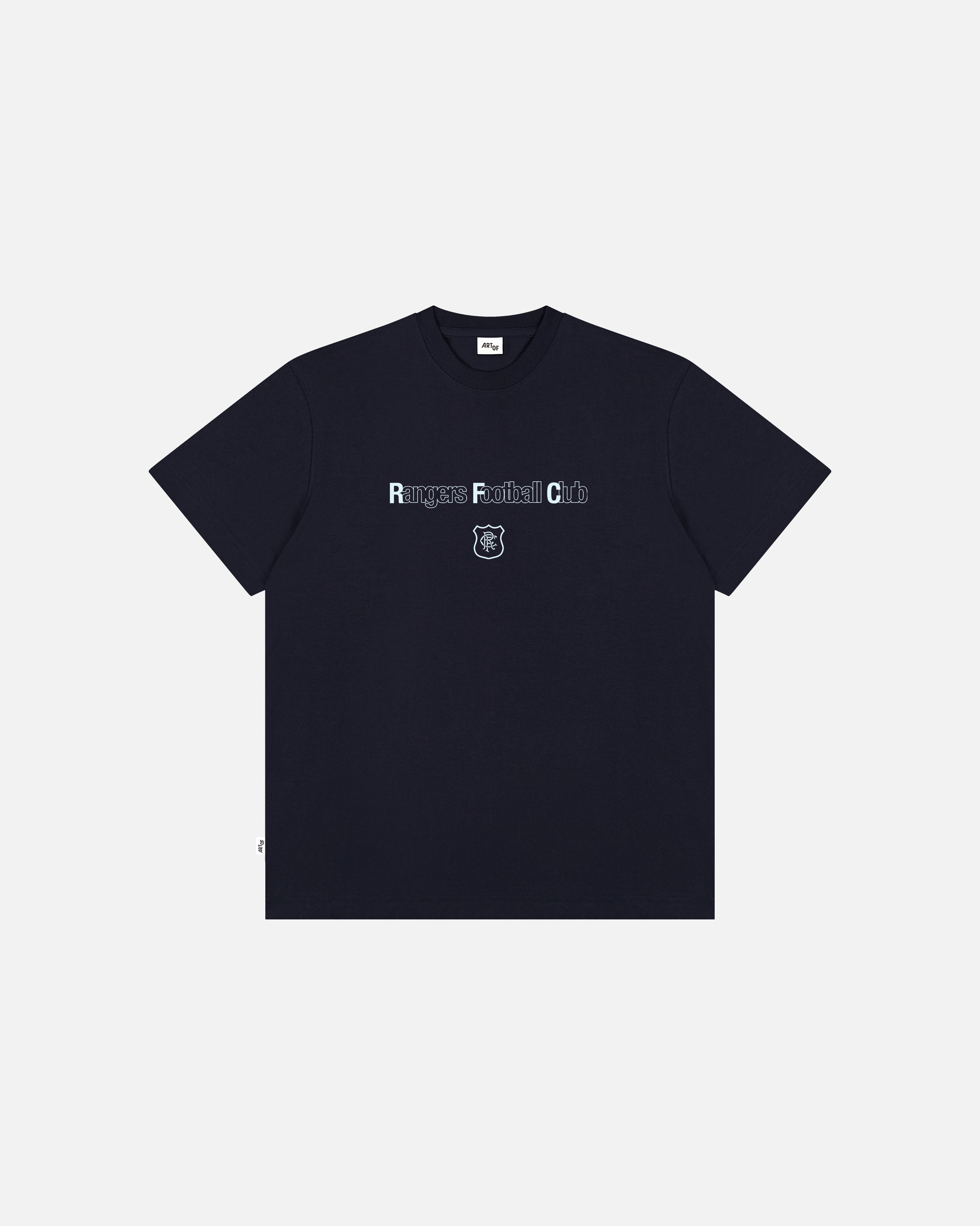 ART OF x Rangers 00s Type Tee | RFC Navy Graphic Football T-shirt