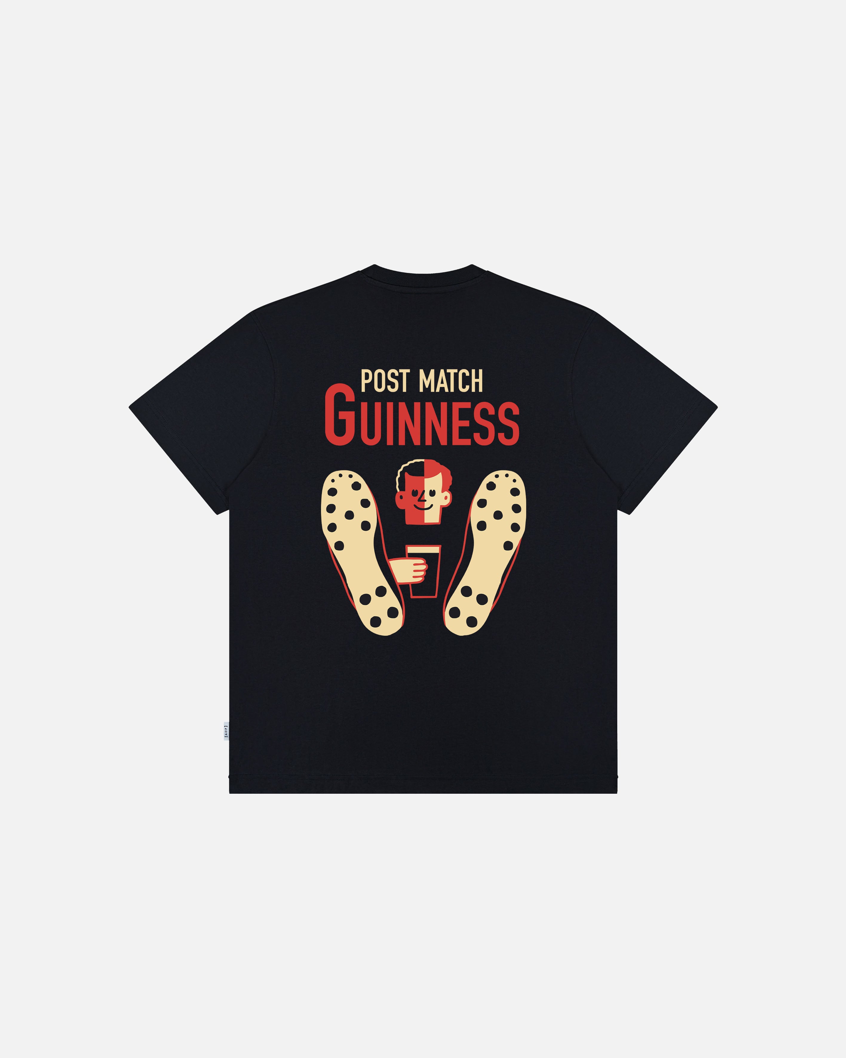 ART OF x Guinness Post Match Tee | Black Graphic Football T-shirt
