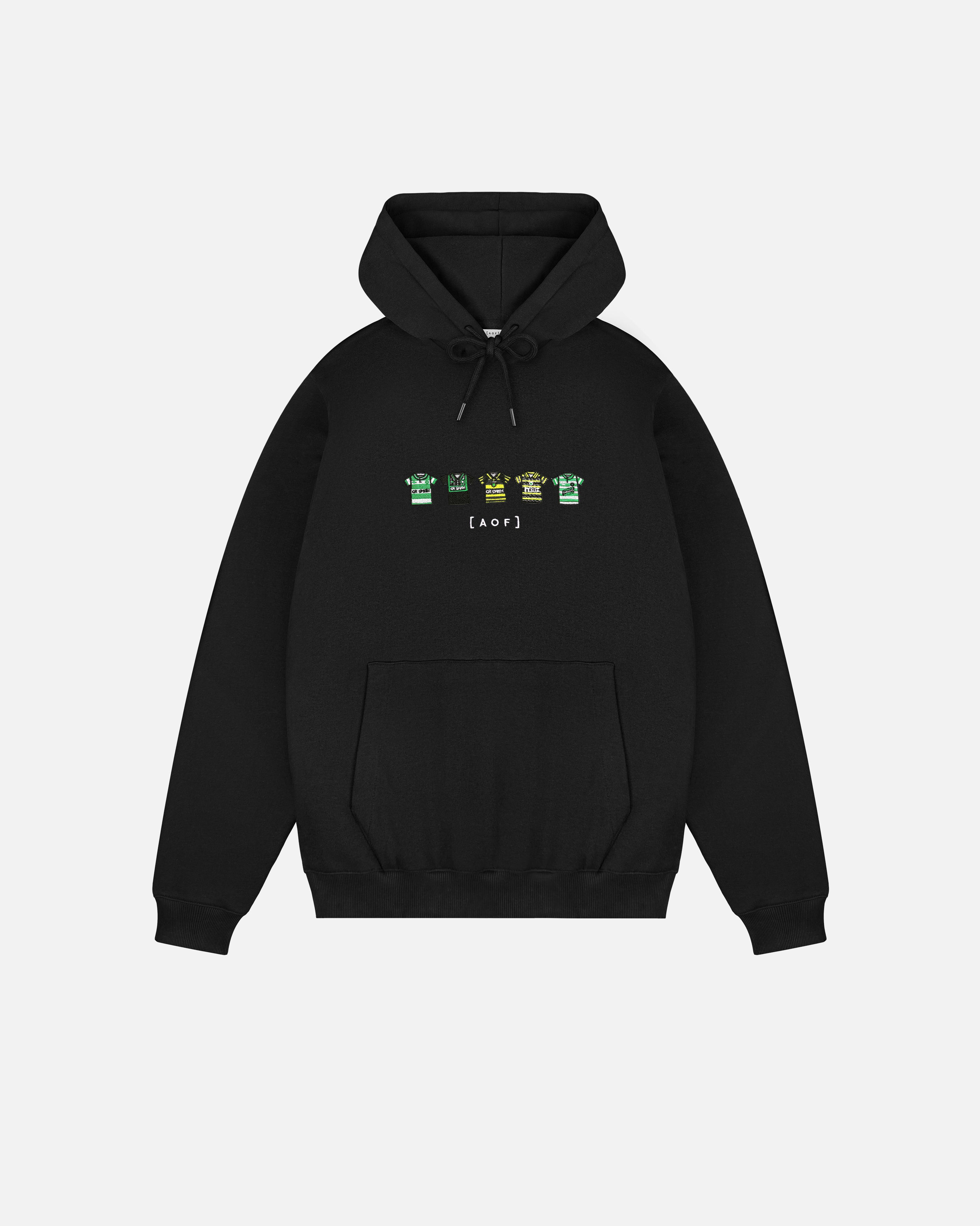 AOF Bhoys Embroidered Classics | Black Hoodie | Art of Football
