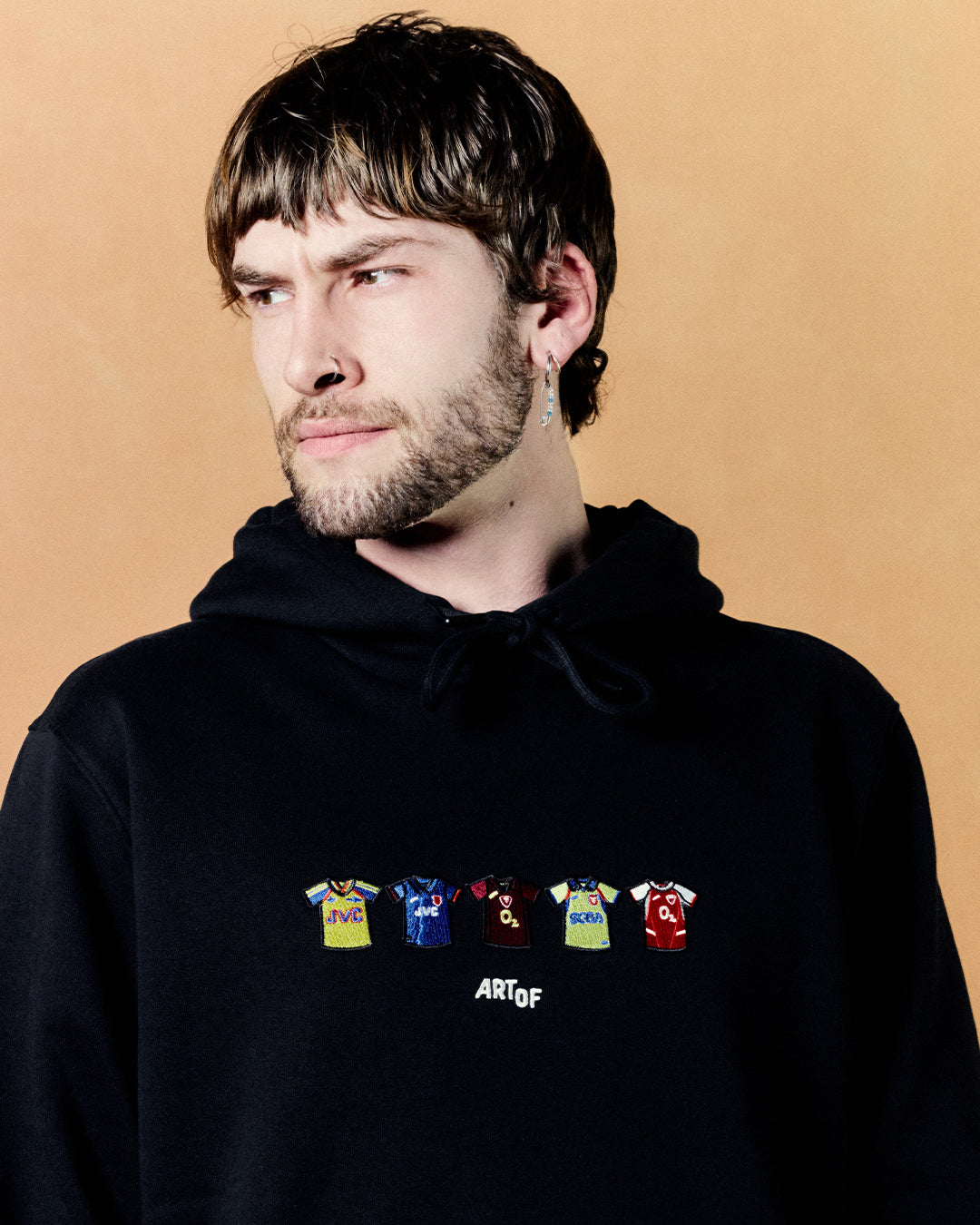 ART OF x AFC Embroidered Classics Black Hoodie | Football Sweat