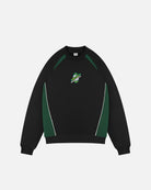 ART OF Hibernian Black Panelled Sweat | HFC Embroidered Football Merch
