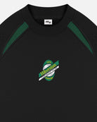 ART OF Hibernian Black Panelled Sweat | HFC Embroidered Football Merch