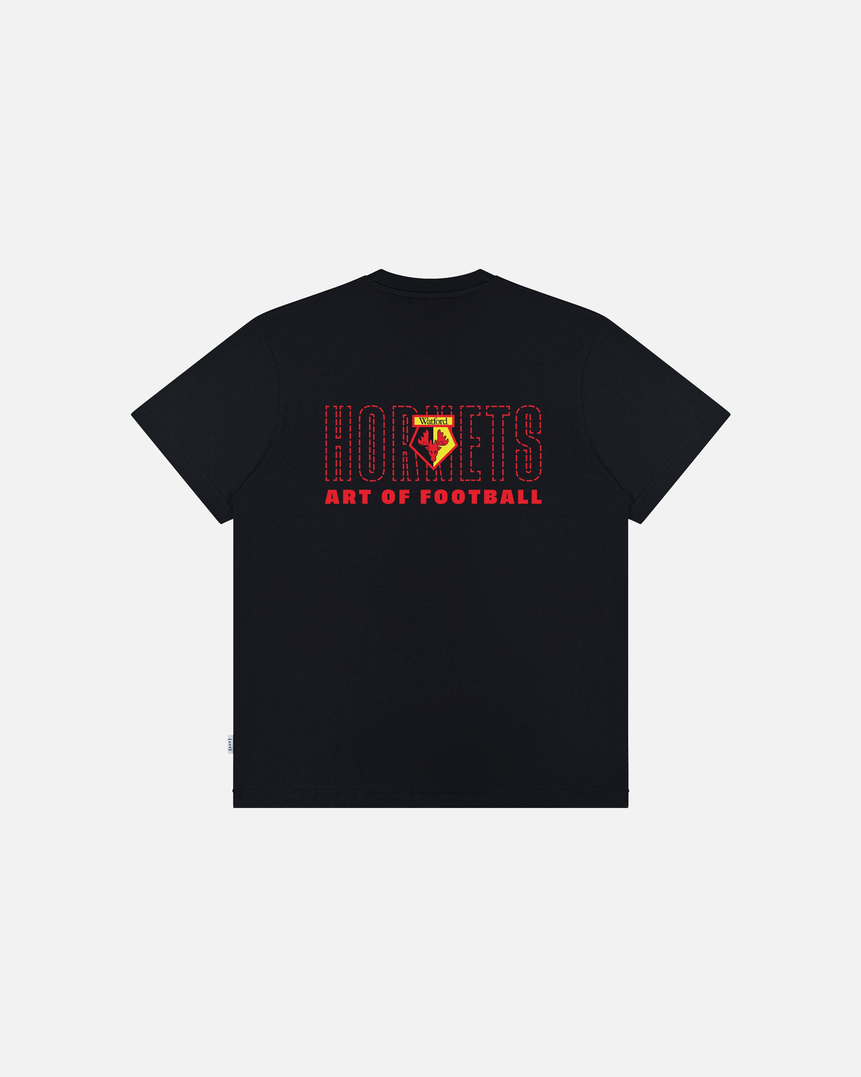 AOF Watford 90s Tee | Black Graphic T-shirt | Art of Football
