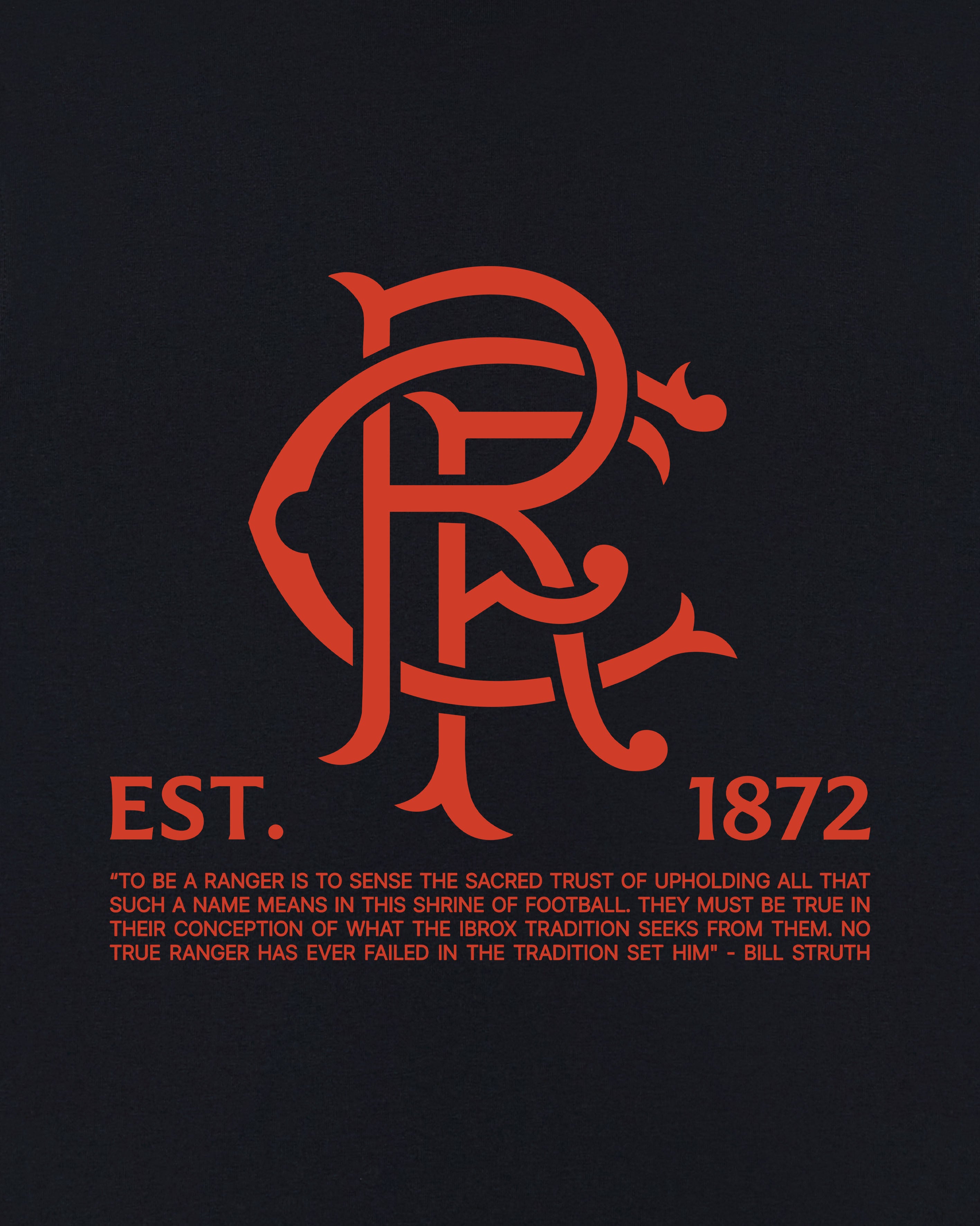 ART OF Football x Rangers 1872 Tee | AOF x RFC Black Graphic T-shirt