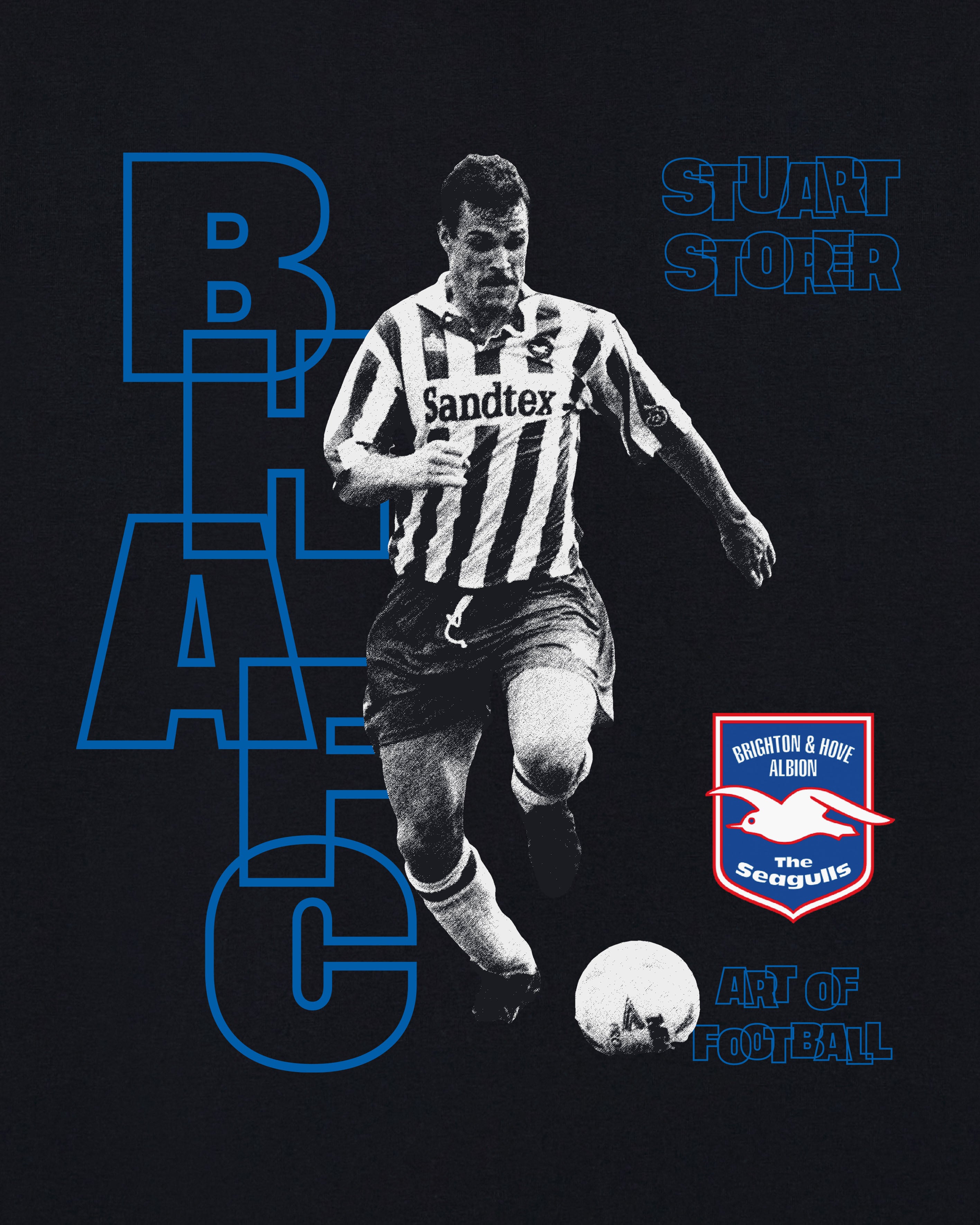 AOF x Brighton Storer Tee | Black Graphic T-shirt | Art of Football