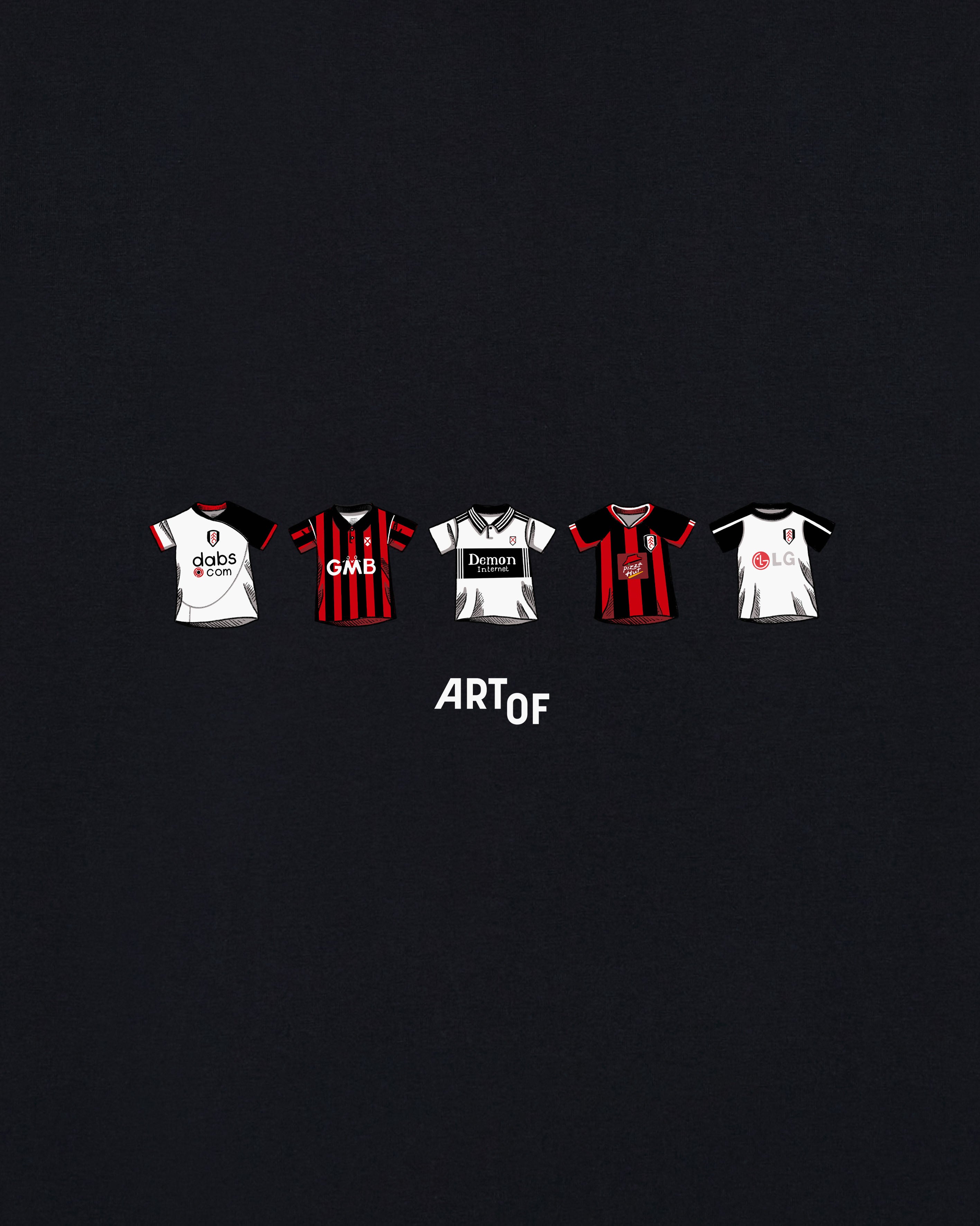 ART OF Football x Fulham Classics Tee | AOF FFC Black Graphic T-shirt