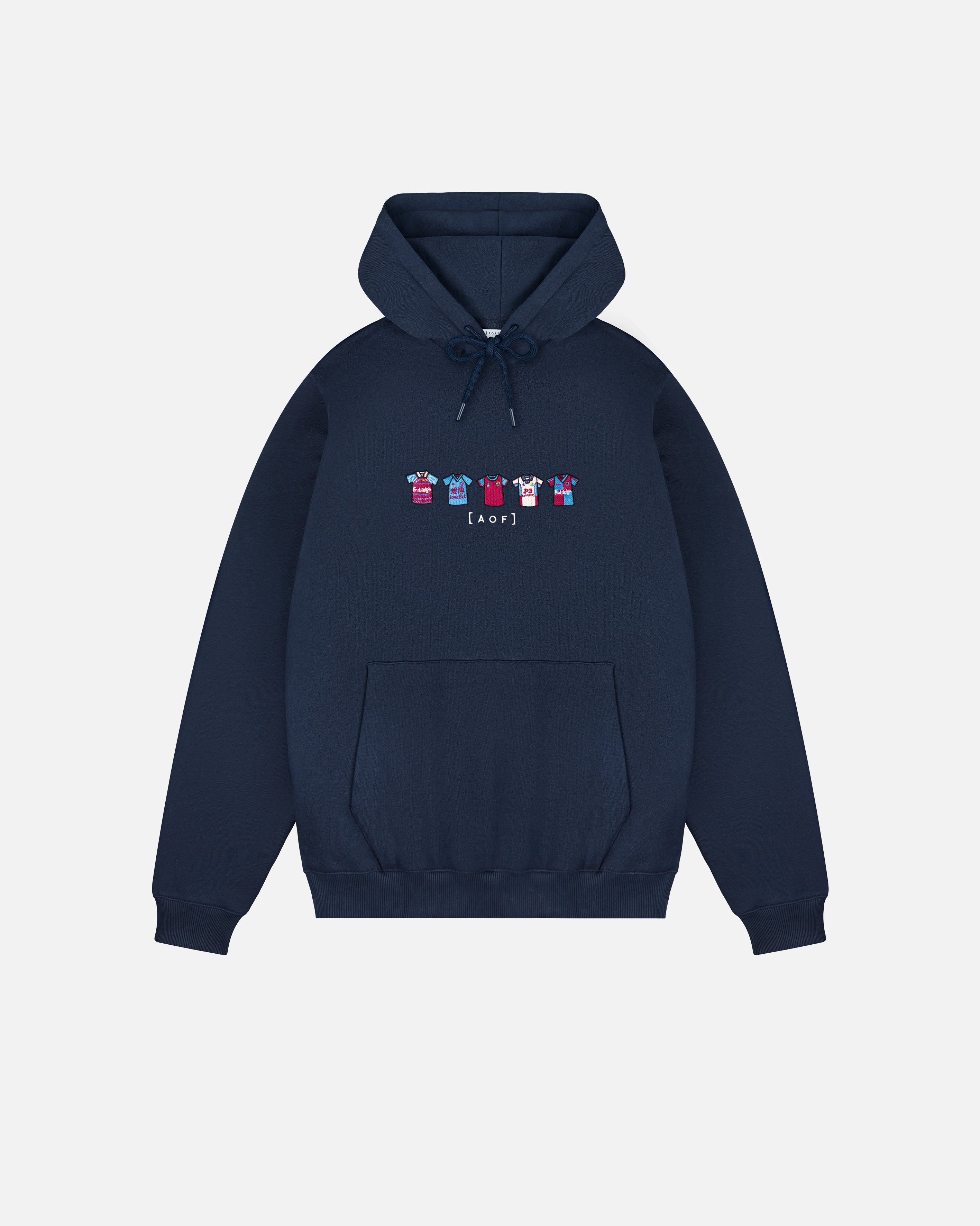 AOF Burnley Embroidered Classics Hoodie | Navy Sweat | Art of Football