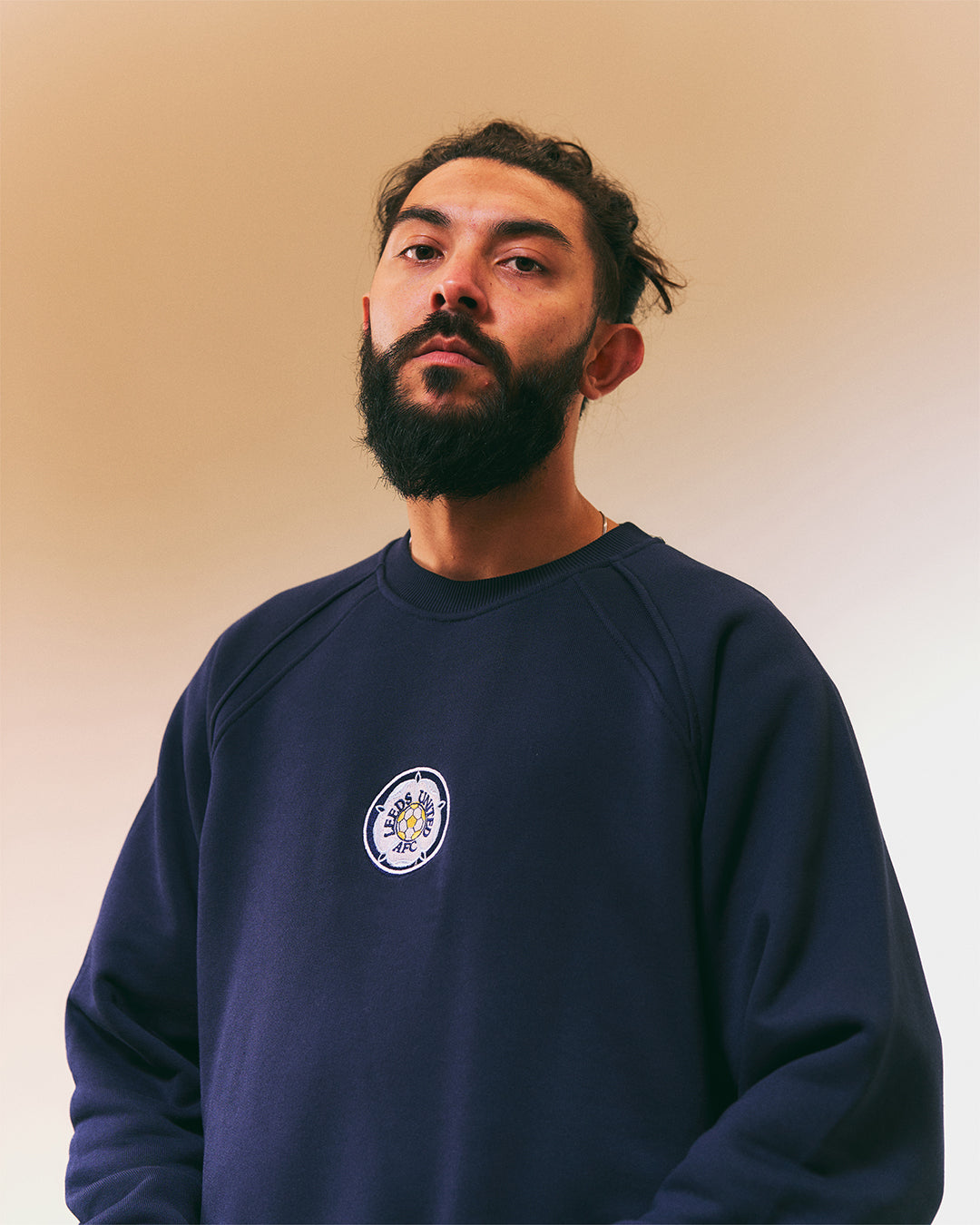ART OF x Leeds United Navy Panelled Sweat | Shop Football