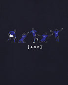 AOF Leicester Printed Icons Tee | Navy T-shirt | Art of Football