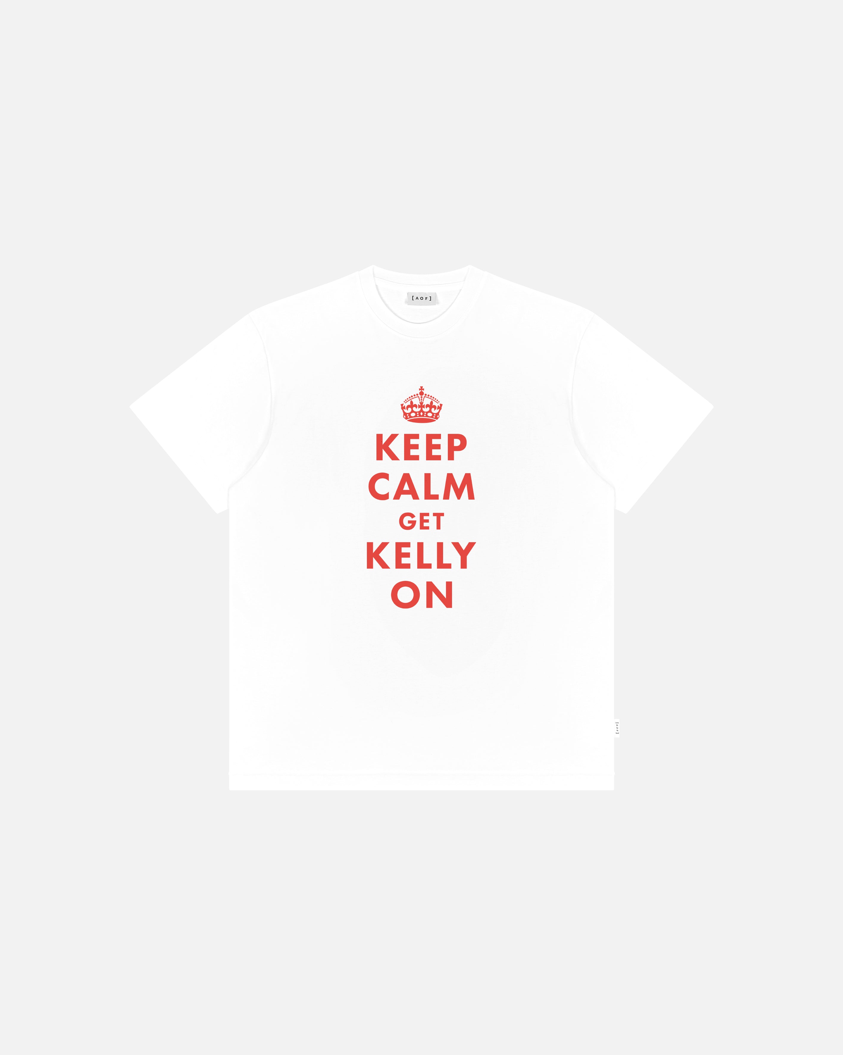 AOF Keep Calm Get Kelly On Tee | White T-shirt | Art of Football