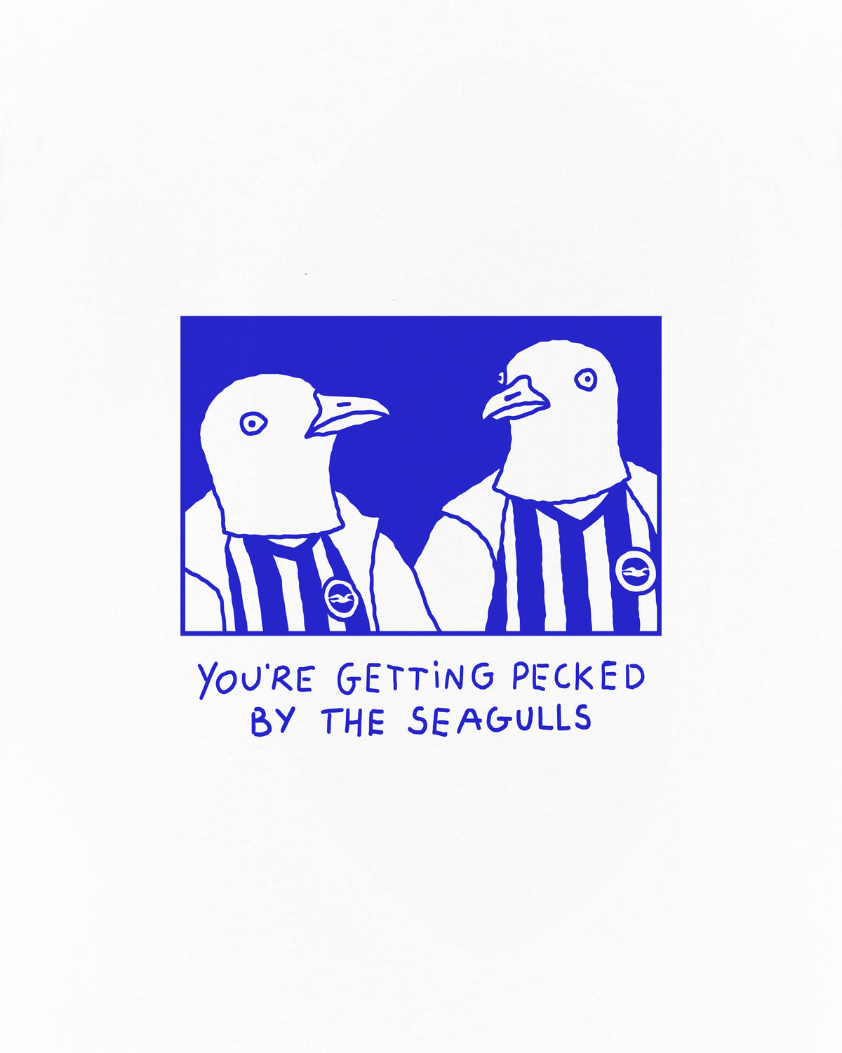 ART OF x Brighton Getting Pecked By The Seagulls White Tee